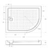 Душевой поддон Cezares TRAY-A-RH-120/90-550-15-W-L 120х90 см сифон в комплекте