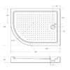 Душевой поддон Cezares TRAY-A-RH-120/90-550-15-W-R 120х90 см сифон в комплекте