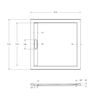 Душевой поддон Cezares TRAY-AS-A-90-30-W 90х90 см