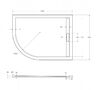 Душевой поддон Cezares TRAY-AS-RH-120/90-550-30-W-R 120х90 см