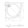 Душевой поддон Cezares TRAY-S-R-90-550-56-W 90х90 см