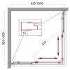 Душевой уголок BelBagno UNIQUE-A-2 100х90, стекло Матовое