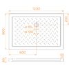 Керамический душевой поддон RGW CR-128 80х120