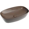 Раковина Ceramicanova овальная (цвет Темно-Коричневый Матовый) 600*380*138мм