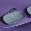 Раковина Ceramicanova овальная (цвет Серо-Голубой Матовый) Element 600*380*138мм