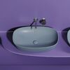 Раковина Ceramicanova овальная (цвет Серо-Голубой Матовый) Element 600*380*138мм