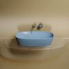 Раковина Ceramicanova овальная (цвет Голубой Матовый) Element 600*380*138мм
