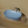 Раковина Ceramicanova овальная (цвет Голубой Матовый) Element 600*380*138мм