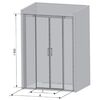 Душевая дверь Ravak 180 MSD4 блестящий+стекло прозрачное 0WKY0C00Z1