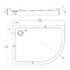 Душевой поддон Veconi Tezeo acrylic TZ-55L, 1200x800x150, акрил, белый