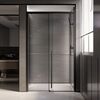 Душевая дверь Veconi Premium Trento PTD-30B, 1500х2000, черный матовый, стекло прозрачное, регулируемая ширина 1460-1490 мм