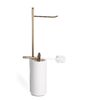 Стойка Stil Haus Hashi 972(18) h62 см: бумагодержатель/белый керамический ерш, матовое золото