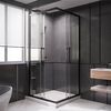 Душевой угол Veconi Premium Trento PTC-20B, 1000Х900x2000, черный матовый, стекло прозрачное