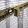 Душевой угол Veconi Premium Trento PTC-20G, 1100Х800x2000, брашированное золото, стекло прозрачное