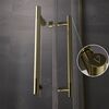Душевой угол Veconi Premium Trento PTC-20G, 1200Х800x2000, брашированное золото, стекло прозрачное