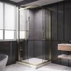 Душевой угол Veconi Premium Trento PTC-20G, 900Х900x2000, брашированное золото, стекло прозрачное
