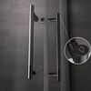 Душевой угол Veconi Premium Trento PTC-20GR, 800Х800x2000, брашированный графит, стекло прозрачное