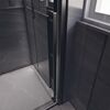 Душевой угол Veconi Premium Trento PTC-SP-30B, 1500х900x2000, черный матовый, стекло прозрачное