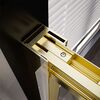 Душевой угол Veconi Premium Trento PTC-SP-30G, 1400х900x2000, брашированное золото, стекло прозрачное