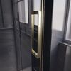 Душевой угол Veconi Premium Trento PTC-SP-40G, 1400х900x2000, брашированное золото, стекло прозрачное