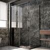 Душевой угол Veconi Premium Trento PTC-SP-40GR, 1500х1000x2000, брашированный графит, стекло прозрачное