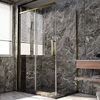 Душевой угол Veconi Premium Trento PTC-SP-40G, 1300х900x2000, брашированное золото, стекло прозрачное