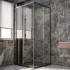 Душевой угол Veconi Premium Trento PTC-20GR, 800Х800x2000, брашированный графит, стекло прозрачное