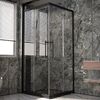 Душевой угол Veconi Premium Trento PTC-20B, 900Х900x2000, черный матовый, стекло прозрачное