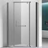 Душевой угол Veconi Rovigo RV-36GR, 1000x1000x1950, брашированный графит, стекло прозрачное