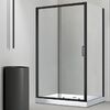 Душевой угол Veconi Rovigo RV-046B, 1300х900х1950, черный, стекло прозрачное