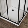 Душевой уголок Vincea City VSS-5CT900CLB, 900*900, черный, стекло прозрачное