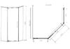 Душевой уголок Vincea Slim-N VSP-4SN900CLB, 900*900, черный, стекло прозрачное