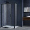Душевой уголок Vincea Alpha VSR-3AL9011CLB, 1100*900, черный, стекло прозрачное