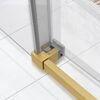 Душевой уголок Vincea Slim Soft VSR-1SS9011CLG, 1100*900, брашированное золото, стекло прозрачное