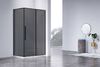 Душевой уголок Vincea Slim-N VSR-4SN8014CGB, 1400*800, черный, стекло тонированное