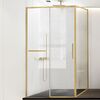 Душевой уголок Vincea Slim Soft VSR-1SS9011CLG, 1100*900, брашированное золото, стекло прозрачное