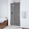 Душевая дверь Vegas Glass AFP TUR NOVO h1890 90 08 07 L профиль глянцевый хром, стекло графит. Размер регулировки 87,5-91,5 см.