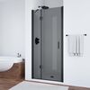 Душевая дверь Vegas Glass AFP NOVO 120 02М 07 L профиль черный матовый, стекло графит. Размер регулировки 117,5-121,5 см.