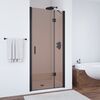 Душевая дверь Vegas Glass AFP NOVO 120 02М 05 R профиль черный матовый, стекло бронза. Размер регулировки 117,5-121,5 см.