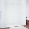 Душевая дверь Vegas Glass AFP-F NOVO 130 01 01 R профиль белый, стекло прозрачное. Размер регулировки 127,5-131,5 см.