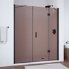 Душевая дверь Vegas Glass AFP-F NOVO 140 02М 05 R профиль черный матовый, стекло бронза. Размер регулировки 137,5-141,5 см.