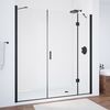 Душевая дверь Vegas Glass AFP-F NOVO 180 02М 01 R профиль черный матовый, стекло прозрачное. Размер регулировки 177,5-181,5 см.