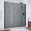 Душевая дверь Vegas Glass AFP-F NOVO 200 02М 07 R профиль черный матовый, стекло графит. Размер регулировки 197,5-201,5 см.