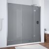 Душевая дверь Vegas Glass AFP-F TUR NOVO h1890 220 08 07 R профиль глянцевый хром, стекло графит. Размер регулировки 217,5-221,5 см.