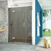 Душевая дверь Vegas Glass AFP-F Retta 130 08 07 L профиль глянцевый хром, стекло графит. Размер регулировки 127,5-131,5 см.