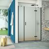 Душевая дверь Vegas Glass AFP-F Retta 140 02М 10 R профиль черный матовый, стекло сатин. Размер регулировки 137,5-141,5 см.