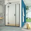Душевая дверь Vegas Glass AFP-F Retta 150 02М 02 L профиль черный матовый, стекло шиншилла. Размер регулировки 147,5-151,5 см.