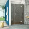 Душевая дверь Vegas Glass AFP-F Retta 150 07 07 R профиль матовый хром, стекло графит. Размер регулировки 147,5-151,5 см.