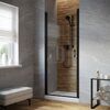 Душевая дверь Vegas Glass EP LUX 90 02М crystalvision L профиль черный матовый, стекло crystalvision. Размер регулировки 89-92 см.