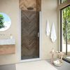 Душевая дверь Vegas Glass ЕР NOVO h2000 90 07 07 профиль матовый хром, стекло графит. Размер регулировки 87,5-92,5 см.